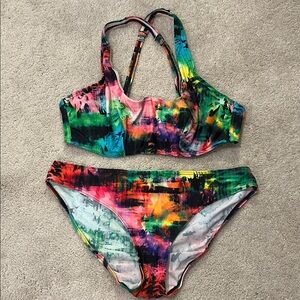 Colorful Abstract Bikini Set tie dye